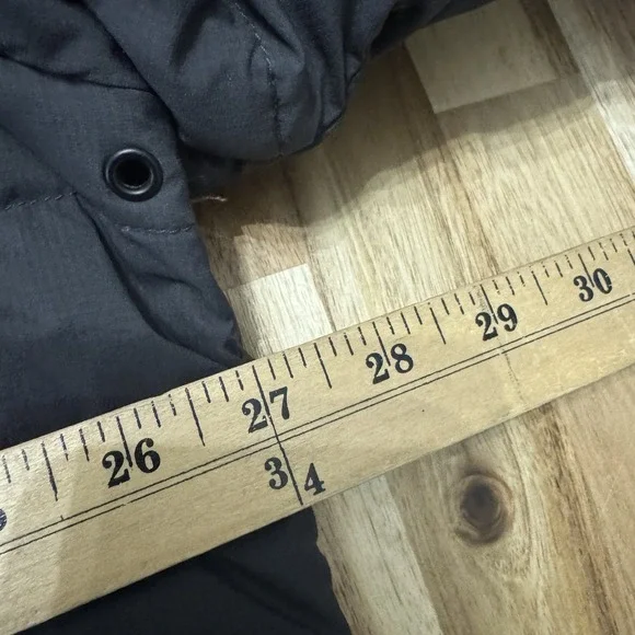 Filson Featherweight Down Jacket Mens 2XL Black Gray Puffer Full Zip Hooded *